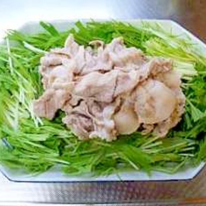 豚肉と水菜のサラダ